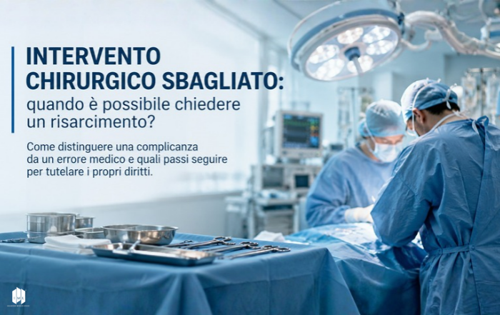Risarcimento per intervento chirurgico sbagliato